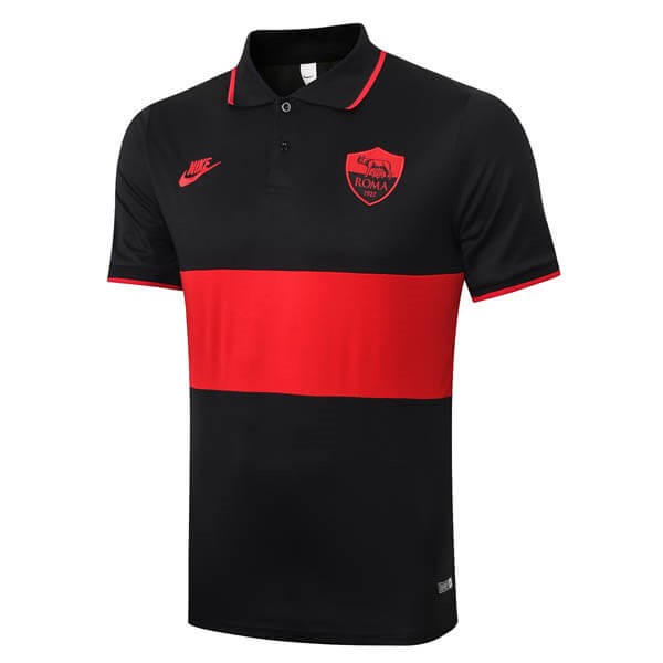 Polo AS Roma 2019/20 Negro Rojo